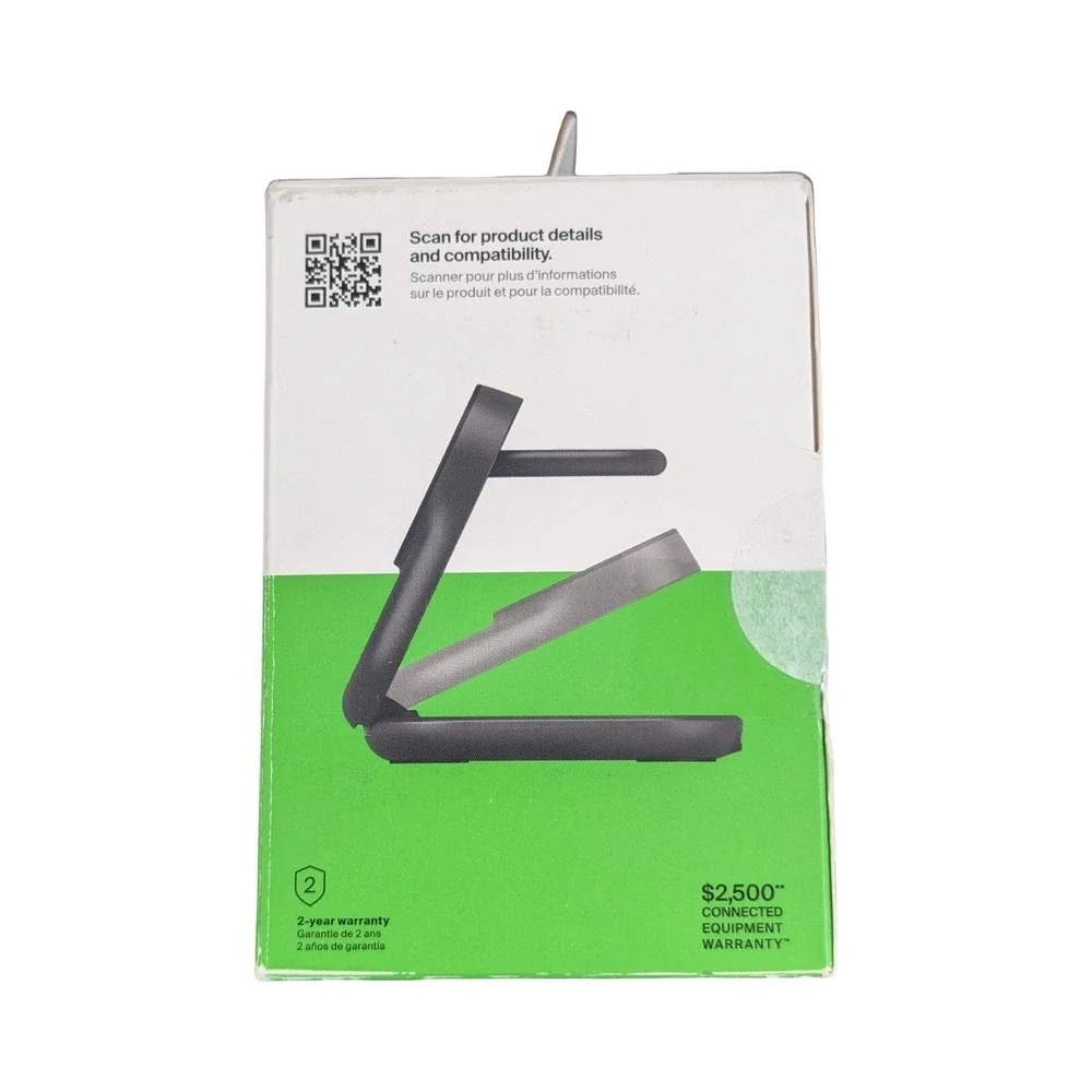 P5U Belkin 3-in-1 Foldable Magnetic Charging Stand 25W Qi2 MagSafe iPhone Black